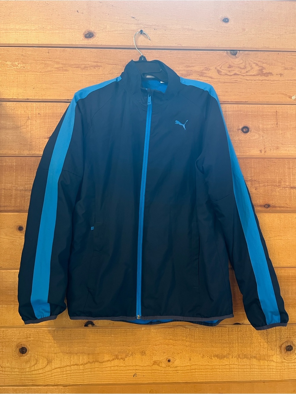 Puma zip lightweight jacket blue